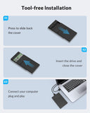 Cablet SSD Casing 2.5 Inch Sata Enclosure USB 3.0 Blue