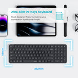 Rapoo 9350S Premium Wireless Keyboard & Mouse Combo Bluetooth 4.0 Darkgrey