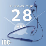 Tempt Groove Bluetooth 5.2 Neckband with OxyAcoustics Technology Navy Blue