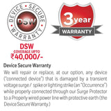 Honeywell 8 Out Surge Protector Extension Cord