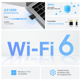 TP Link Archer TX20U Nano AX1800 Nano Wi Fi 6 Wireless USB Adapter