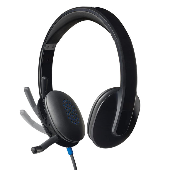 Logitech H540 USB Computer Headset with Noise-Cancelling Mic (Black)