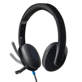 Logitech H540 USB Computer Headset with Noise-Cancelling Mic (Black)