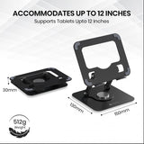 Portronics My Buddy A1, Metal Tablet Stand, 360° Rotating Base, Height & Angle Adjustable