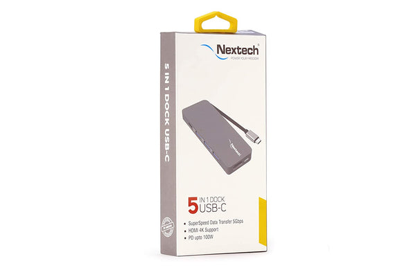 Nextech 5 in 1 USB Type-C Dock with HDMI, USB 3.0 Broot Compusoft LLP Jaipur