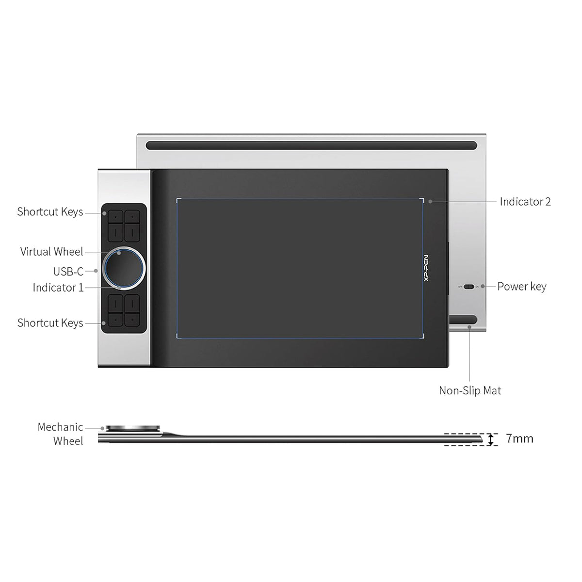 xp pen deco pro sw bluetooth drawing graphics tablet – BROOT COMPUSOFT LLP