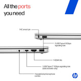 HP Laptop 14-ep0340TU 13th Gen Intel Core i5 Processor/16GB RAM/512GB SSD/ Win11/Intel Iris Xe Graphics Card/MS Office Home 2024/Screen Inch 14/Silver