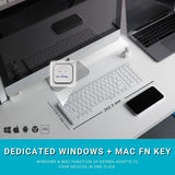 Rapoo E9350G C-Type Rechargeable Bluetooth Wireless Multi-Device 4 Devices Keyboard White