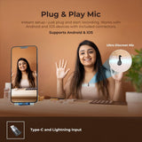 Digitek DWM 119 2-in-1 Wireless Microphone, 2.4G Mic with 30m Range, 6Hr Battery, Noise Cancellation & Power Indicator, for iPhone & Android