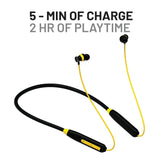 iBall Neckwear Tune2 Bluetooth Wireless Neckband (Black & Yellow)