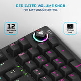 Amkette EvoFox Katana-X Mechanical Gaming Keyboard with Outemu Blue Switches Black