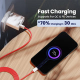 Tempt Bolt 30W QC+PD Charger with Dual Port USB-A & Type-C Includes 1m 6A SuperVOOC Cable