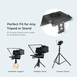 Digitek (DTP-008) Portable 8" Teleprompter for Smartphone & DSLR, Bluetooth Remote Controller, Dual Functionality