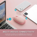 Rapoo M650 Bluetooth Multi-Device Silent Mouse, Dual Mode Bluetooth + 2.4G Wireless Mouse Pink