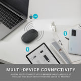Rapoo RAPOO M650 Bluetooth Multi-Device Silent Mouse, Dual Mode Bluetooth + 2.4G Wireless Dark Grey