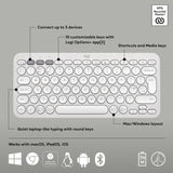 Logitech Pebble Keys 2 K380s, Multi-Device Bluetooth Wireless Keyboard White