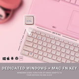 Rapoo E9050 C-Type Rechargeable Bluetooth Wireless Multi-Device 4 Devices Keyboard Pink