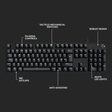 Logitech G413 Se Wired Mechanical Gaming Keyboard - Compact Backlit Keyboard with Tactile Mechanical Switches