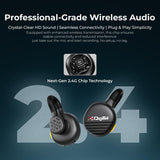 Digitek DWM 119 2-in-1 Wireless Microphone, 2.4G Mic with 30m Range, 6Hr Battery, Noise Cancellation & Power Indicator, for iPhone & Android