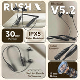 Tempt Rush X Neckband with 20 Hours Bluetooth Black