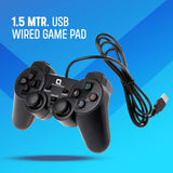 Quantron QGP-1800 USB Wired Gamepad With Vibration mode  Accurate Joysticks Black