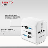 Honeywell International Universal Travel Adapter 12W White HC00061