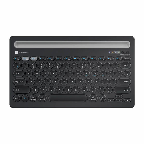 Portronics Bubble Dock Wireless Keyboard with Tablet Holder 2.4 GHz RF & Bluetooth 5.3