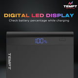 Tempt - Fuel 10000mAh Power Bank Lithium Ion Battery Fast Charging Dual USB & Type C Port Black BROOT COMPUSOFT LLP JAIPUR
