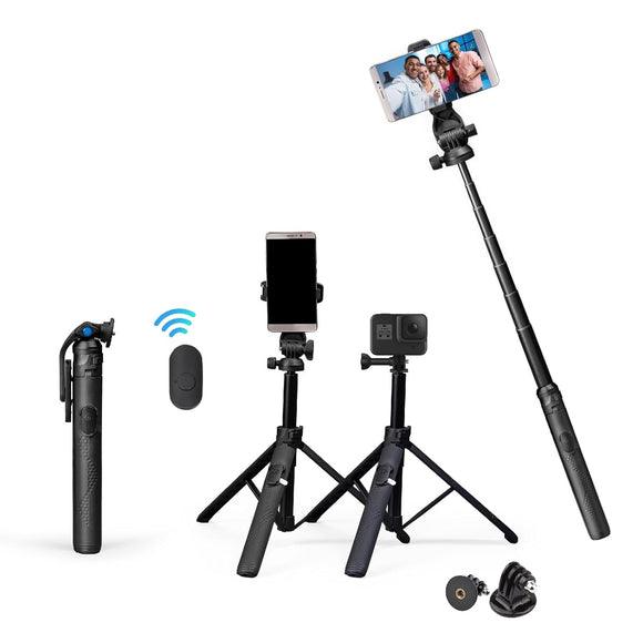 Digitek (DTR-525 SS) Portable Long Tripod Selfie Stick with 3 Legs Tripod