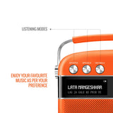 SAREGAMA Carvaan Premium Pop Portable Speaker Pre-loaded 5000 Evergreen Hindi Songs, 2.0Channel,  Candy Orange)