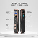 Ozone OZ-IRIS-11-LIFE STD 3D Facial Recognition Smart Door Lock with 6-way access | Door Thickness: 45-120 mm