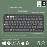 Logitech Pebble Keys 2 K380s - Tonal Graphite  Comfy and quiet keys Slim and lightweight Minimalist design Customizable Fn shortcut keys Pair up to 3 device