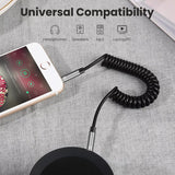 Portronics Konnect Aux 6 1.5 meter Long Spiral AUX Cable Black