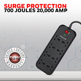 Honeywell 8 Out Surge Protector Extension Cord