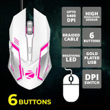Zebronics Zeb-Transformer  Gaming Keyboard and Mouse Combo USB, Braided Cable White