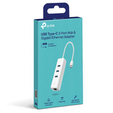 TP-Link UE330C USB 3.0 Type-C 3-Port Gigabit Ethernet Network Adapter