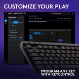 Logitech G515 Lightspeed TKL Low Profile Wireless Gaming Keyboard, LIGHTSYNC RGB, Thin Tenkeyless Design