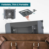 Portronics My Buddy K9 Pro 2-in-1 Laptop & Phone Stand with 360° Rotating Base, Adjustable Height & Angle, Foldable Metal Design