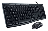 Logitech Wired Keyboard Mouse Combo MK200 Media Black