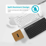 Rapoo 8000S Keyboard and Mouse Set Wireless 2.4 GHz 1300 DPI for Windows/iOS/Android,Tablet/Smartphone - 3 Years Warranty Combo- Black