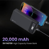 Portronics Power bank 20000 MAH Luxcell Black