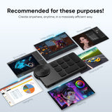 XPPen Mini Keydial ACK05 Wireless Shortcut Keyboard Bluetooth Programmable Express Remote