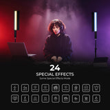 Digitek DSL 27W RGB 27W LED Stick Light Wand with Barndoor & Built-in Batter, 2500K-9900K  RGB