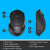 Logitech M331 Silent Plus Wireless Bluetooth Mouse Black BROOT COMPUSOFT LLP JAIPUR 