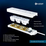 Cablet 3010-18, 3-Socket (2500W) Extension Board with 1.8M Cable