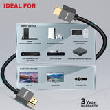 Honeywell HDMI Cable v2.0 with Ethernet, 3D/4K@60Hz Ultra HD Resolution, 3 Mtr, 18 GBPS Transmission Speed, High Speed, Compatible with all HDMI Devices Laptop Desktop TV Set-top Box Gaming Console