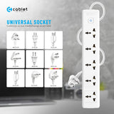 Cablet 5 Socket 1 Switch 1.8m Spike  5010-18