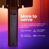 Digitek DSL-30W RGB Stick Light Portable Handheld RGB LED Light Wand with Grid