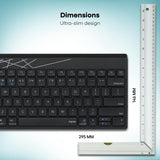 Rapoo K8000M Multi-Mode Keyboard,Bluetooth 3.0/4.0 Wireless 2.4 GHz Compatible with Windows, iOS, Android, Tablets, Smartphones