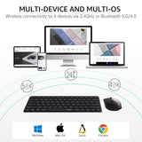 Rapoo 9010M Wireless Keyboard And Mouse Bluetooth 5.0 /4.0 Dark-Grey